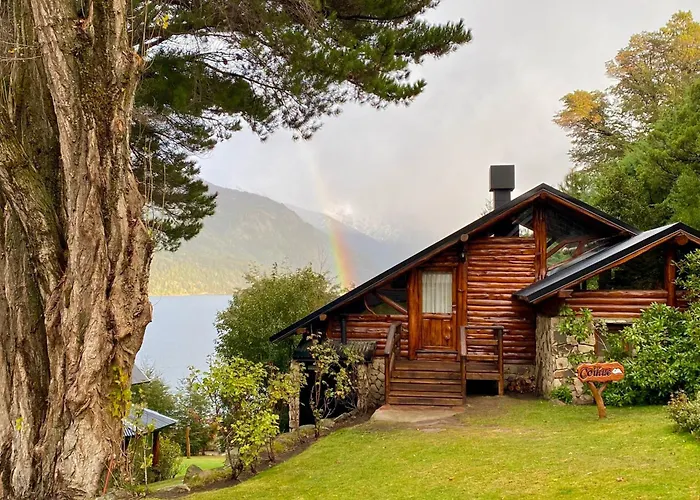 Cabañas Villa Labrador con costa de lago San Carlos de Bariloche